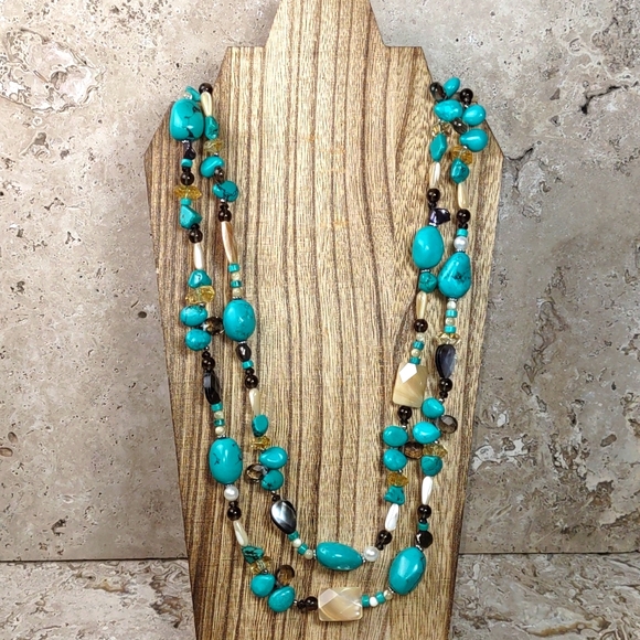 Lucas Lameth Turquoise/Gemstone Necklace - Picture 1 of 6